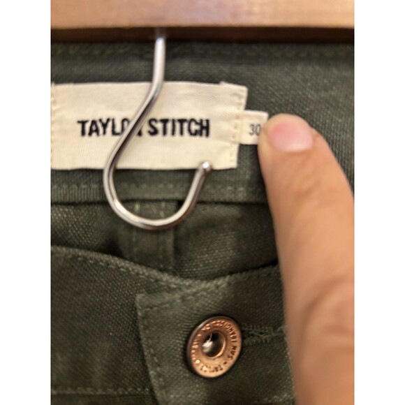 Taylor Stitch Double Knee Chore Canvas Work Pants Jeans 30 x 34 Olive green - Picture 6 of 10
